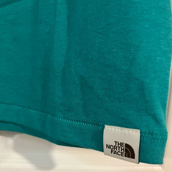THE NORTH FACE Mens Standard Short Sleeve Pocket T-Shirt teal green size S EUC - Picture 2 of 11